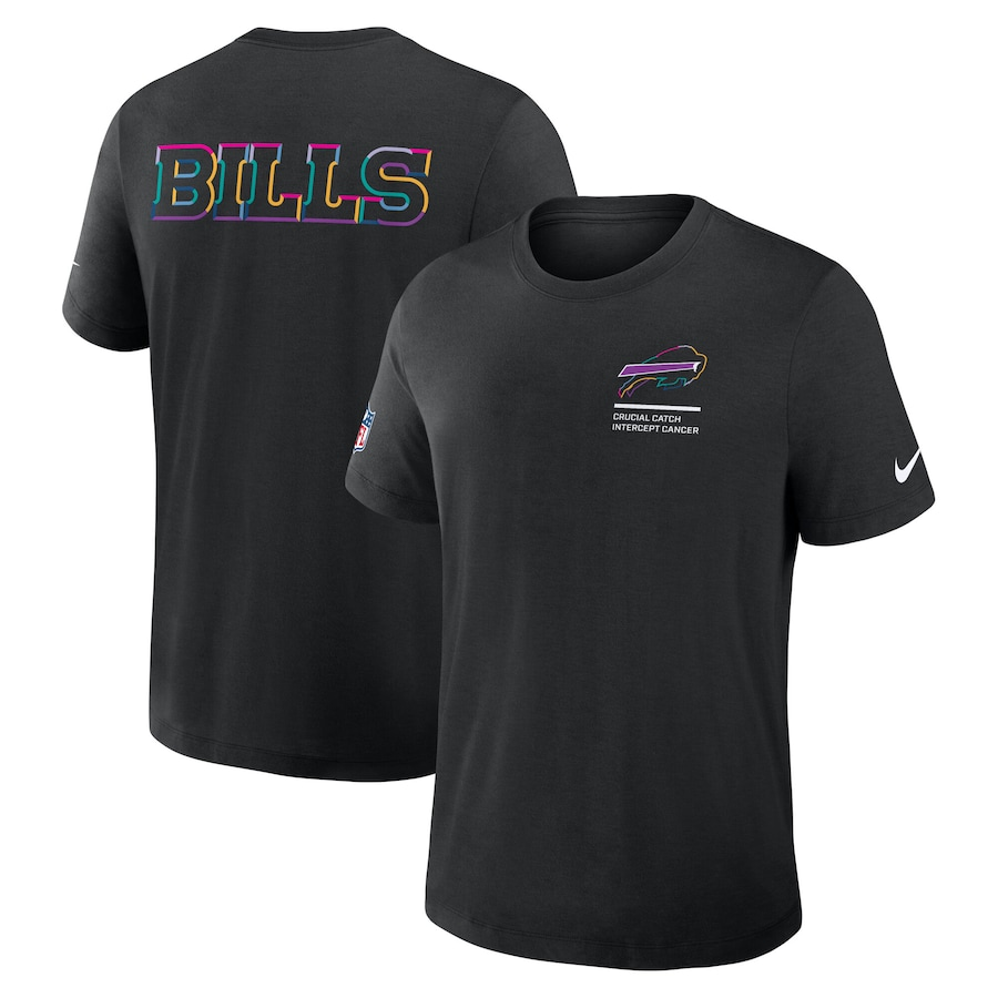 Men's Buffalo Bills Black 2025 Crucial Catch Tri-Blend Dri-FIT T-Shirt Men's Buffalo Bills Black 2025 Crucial Catch Tri-Blend Dri-FIT T-Shirt